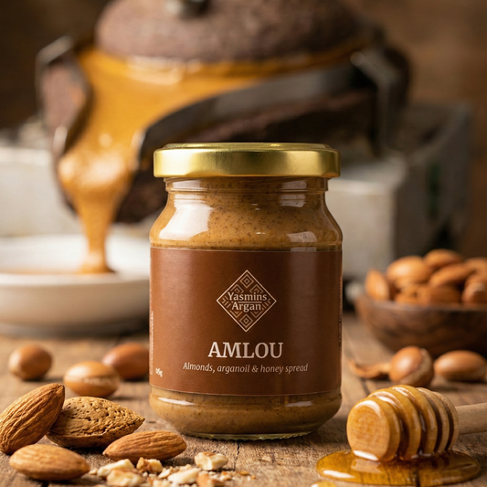 Amlou – Traditional South Moroccan Almond Paste with Argan Oil and Honey, Freshly Prepared in the Netherlands