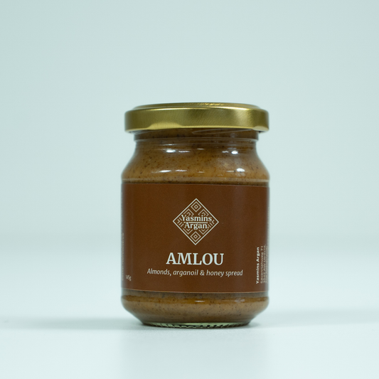 Productafbeelding van Yasmins Argan Amlou, Zuid-Marokkaanse amandelpasta met arganolie en honing