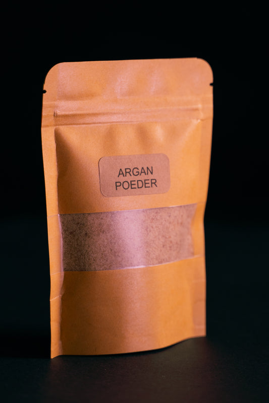Arganpoeder – Vegan & Zero Waste Scrubmasker voor Huid en Haar