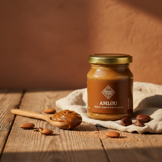 Amlou – Traditionele Zuid-Marokkaanse Amandelpasta met Arganolie en Honing, In Nederland Vers Bereid
