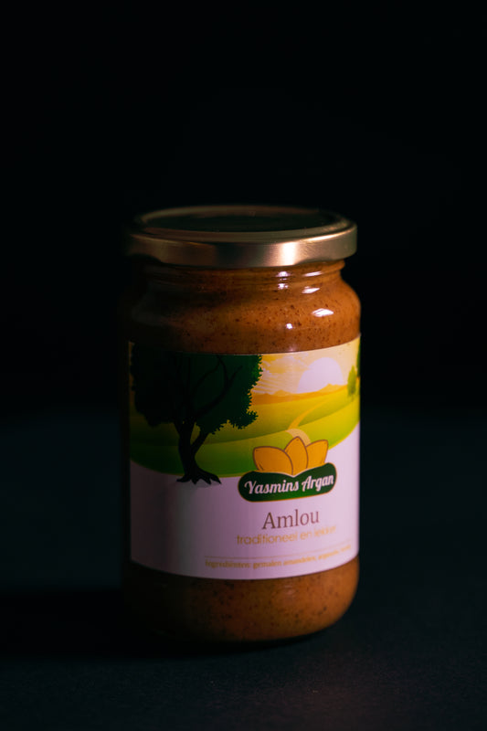 Pot Amlou – traditionele Zuid-Marokkaanse amandelpasta met arganolie, in Nederland vers bereid
